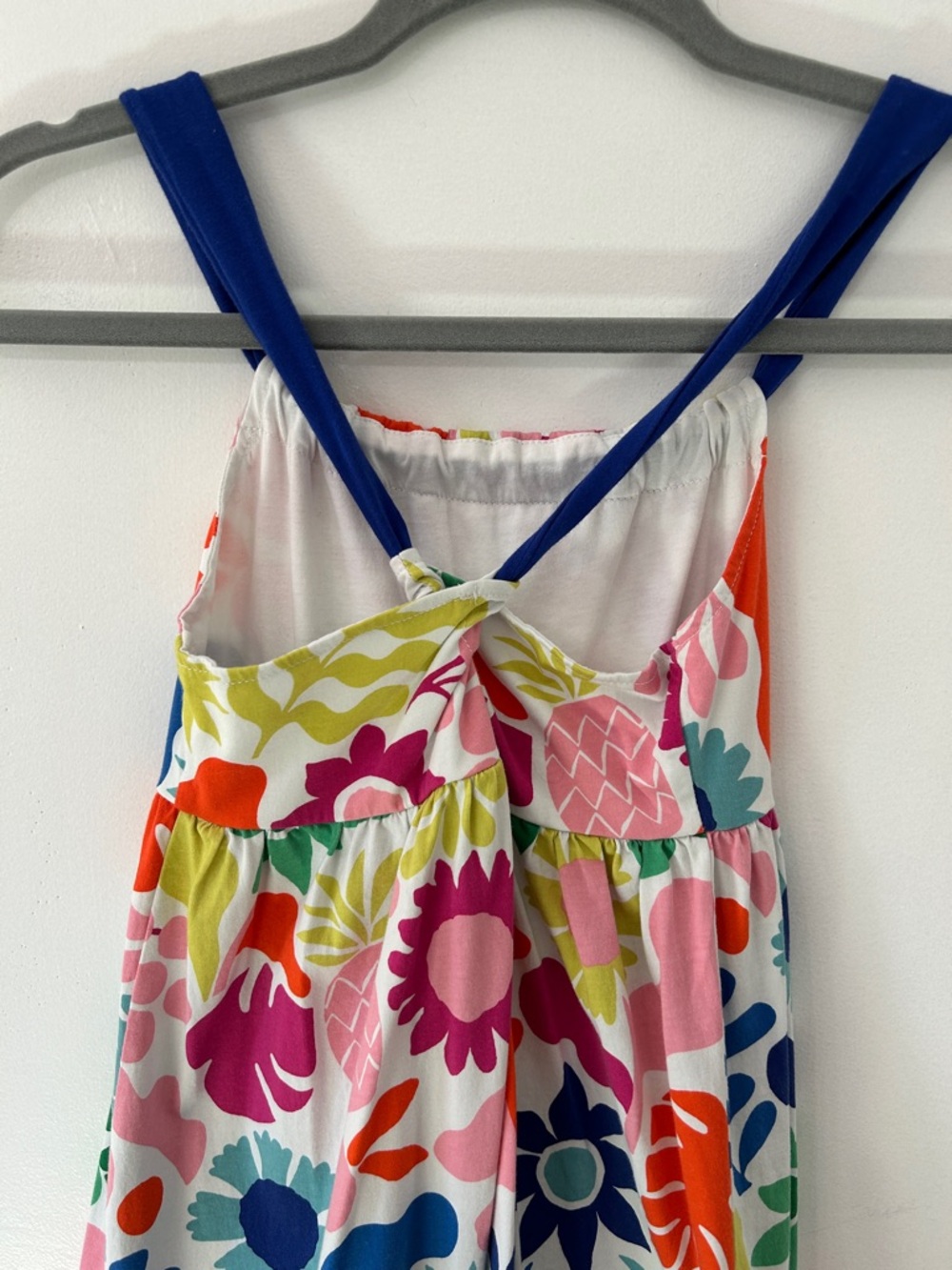 Mini Boden Dress Kids 8/9 Tropical Floral Summer Tiered Vibrant Crossback Beach - Picture 5 of 14
